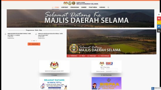 Screenshot Website