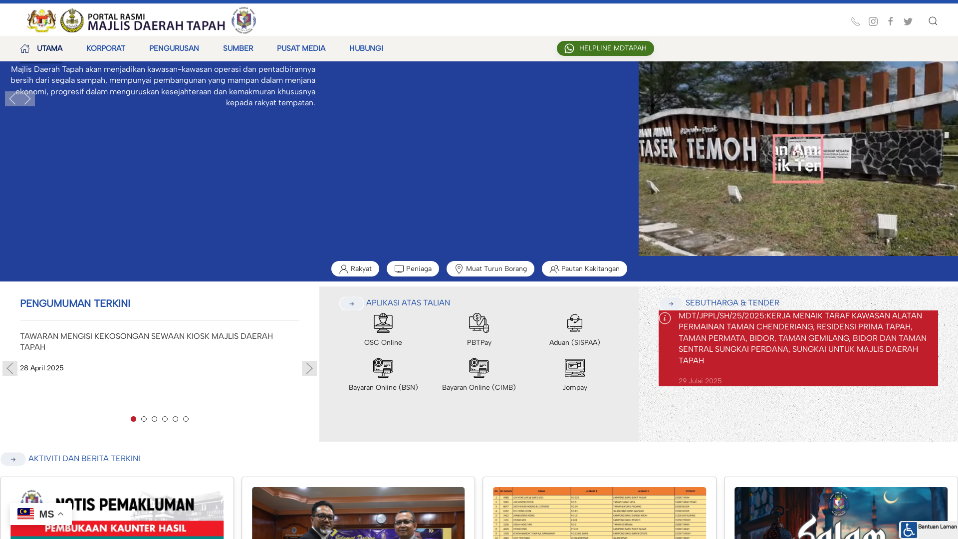 Screenshot Website