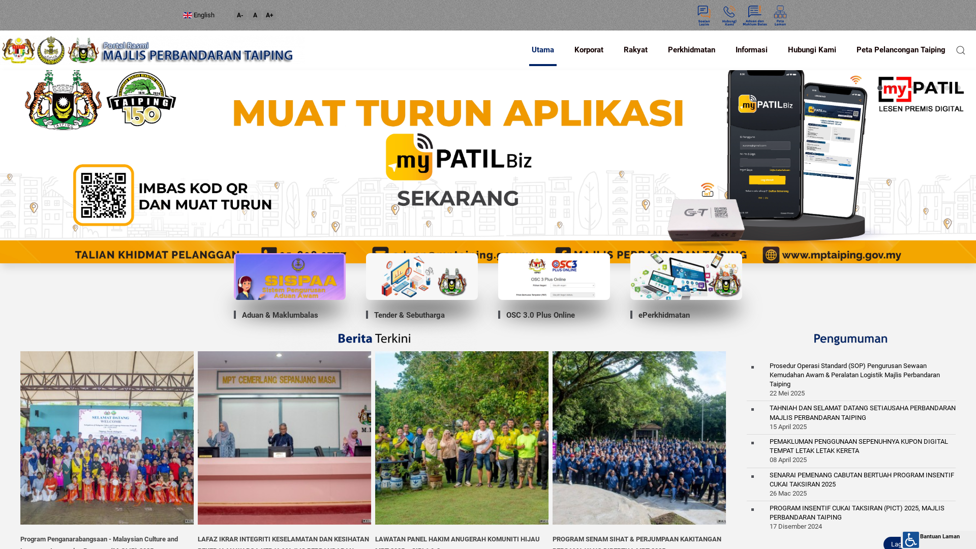 Screenshot Website