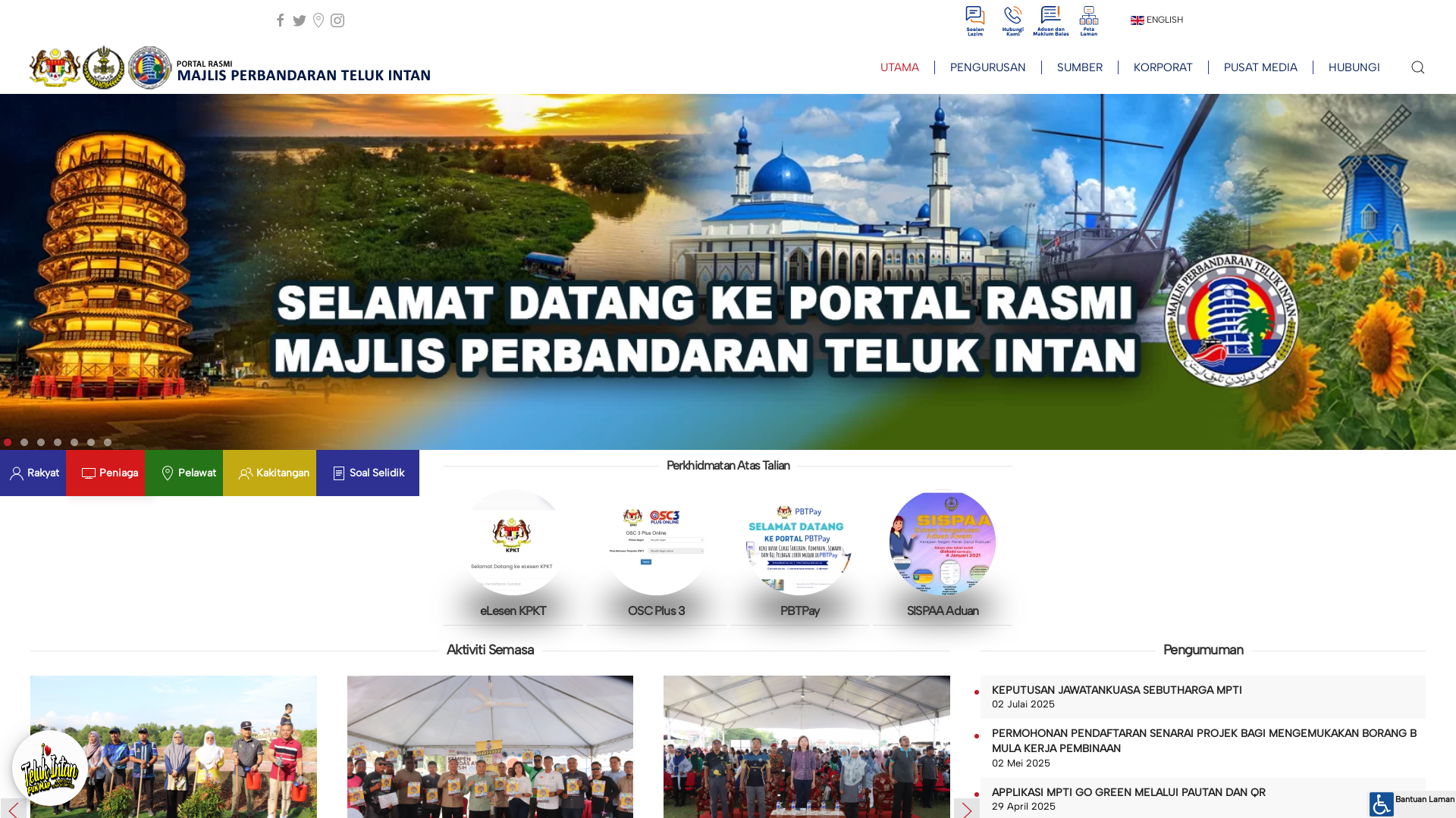 Screenshot Website